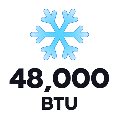 ปริมาตรความเย็น 48000 BTU