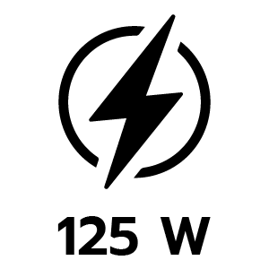 กำลังไฟ 125 วัตต์