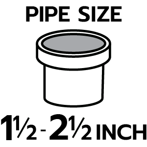 ขนาดท่อที่ใช้กับตะแกรงกันกลิ่น 1 1/2-2 1/2 นิ้ว