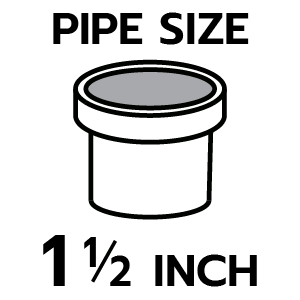 ขนาดท่อที่ใช้กับตะแกรงกันกลิ่น 1 1/2 นิ้ว