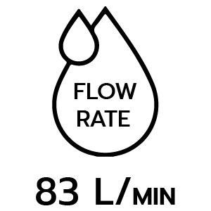 ปริมาณน้ำลิตร/นาที 83
