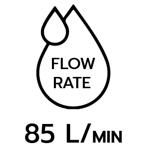 ปริมาณน้ำลิตร/นาที 85