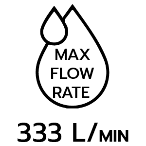 ปริมาณน้ำสูงสุดลิตร/นาที 333