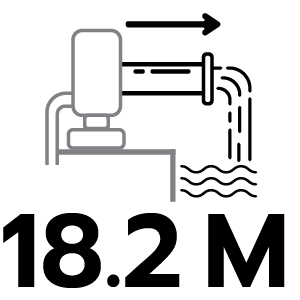 ระยะส่งน้ำสูงสุด 18.2 เมตร