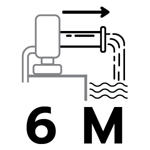 ระยะส่งน้ำสูงสุด 6 เมตร