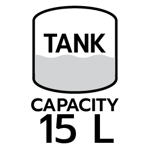 ความจุของถัง 15 ลิตร