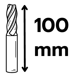 ความยาวก้านดอกสว่าน 100 มม.