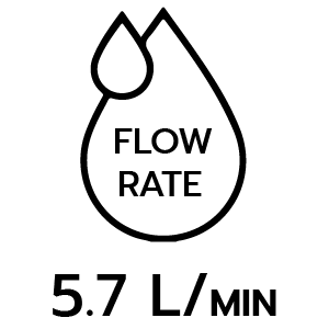 อัตราการการไหลของน้ำ 5.7