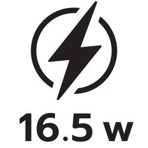กำลังไฟ 16.5วัตต์