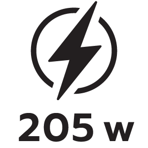 กำลังไฟ 205วัตต์