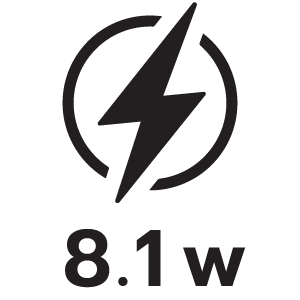 กำลังไฟ 8.1วัตต์