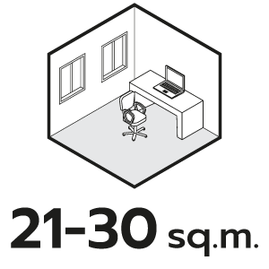 ขนาดห้องที่เหมาะสม 21-30 ตรม.