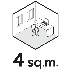 ขนาดห้องที่เหมาะสม 4 ตรม.