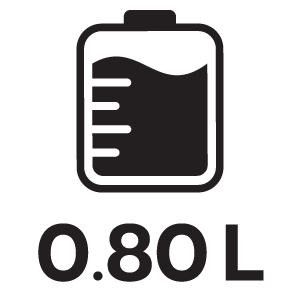 ความจุแท้งค์น้ำ 0.80ลิตร