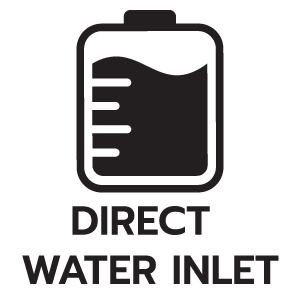 ความจุแท้งค์น้ำ ระบบต่อน้ำตรง ลิตร