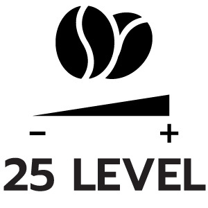 ปรับความละเอียดของเม็ดกาแฟ 25ระดับ