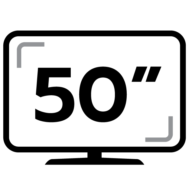ขนาดหน้าจอ 50 นิ้ว
