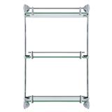 MOYA GLASS SHELF 3 TIER 29498 CHROME H38XW59.80XD12.50CM