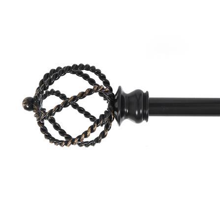 STEEL TENSION ROD HOME LIVING STYLE AQ57S 120-210CM BLACK