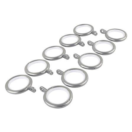 STEEL CURTAIN RINGS HOME LIVING STYLE 30MM SILVER 10PCS
