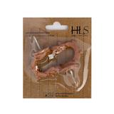 HOLDBACK FLOWER LEAVE BROWN HOME LIVING STYLE