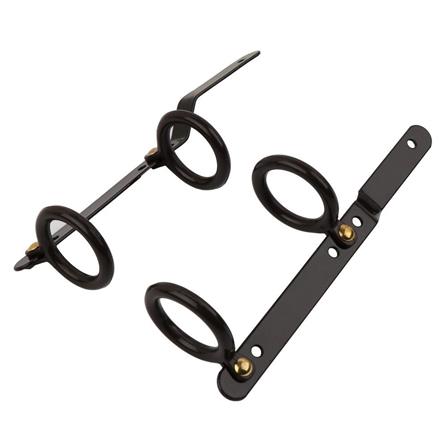 SLIDE RING STEEL PAIR 33MM DARK BROWN HLS