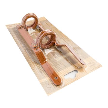 SLIDE RING STEEL PAIR 33MM BROWN HLS