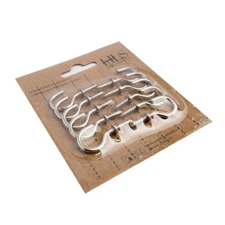 HOLDBACK HOOKS HOME LIVING STYLE SILVER 10PCS