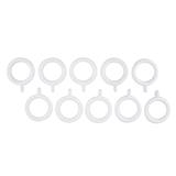 CURTAIN RINGS HOME LIVING STYLE 33MM WHITE 10PCS