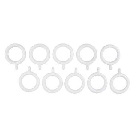 CURTAIN RINGS HOME LIVING STYLE 33MM WHITE 10PCS