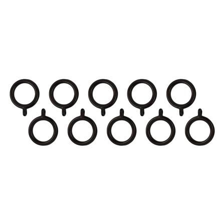 CURTAIN RINGS HOME LIVING STYLE 33MM DARK BROWN 10PCS