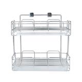 STAINLESS STEEL HANGING SHELF WITH TRAY KECH 2-TIER