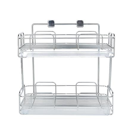 STAINLESS STEEL HANGING SHELF WITH TRAY KECH 2-TIER