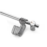 STAINLESS STEEL KITCHEN RAIL WITH 6 HOOKS EKONO 80CM