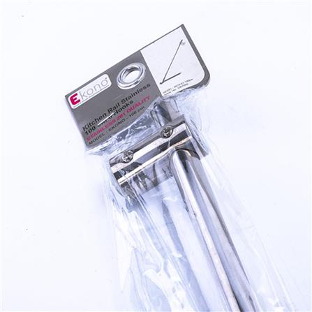 STAINLESS STEEL KITCHEN RAIL WITH 6 HOOKS EKONO 80CM