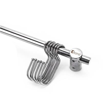 STAINLESS STEEL KITCHEN RAIL WITH 6 HOOKS EKONO 100CM