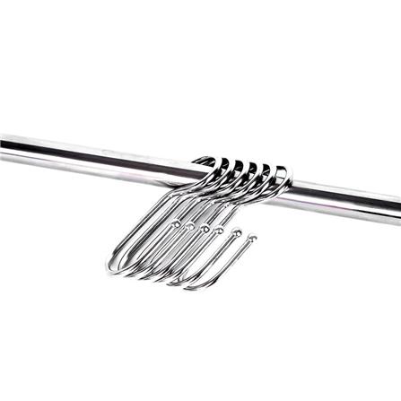 STAINLESS STEEL KITCHEN RAIL WITH 6 HOOKS EKONO 100CM