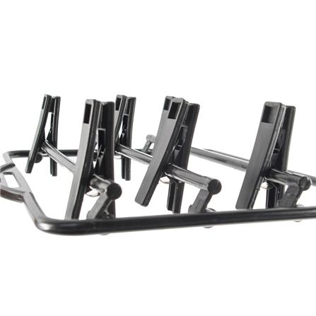 3-TIER CLOTHES HANGER WITH CLIPS PLIM HHG009-B BLACK