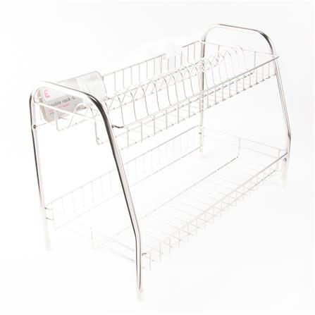 2-TIER STAINLESS DISH DRAINER RACK EKONO L