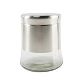 ROUND GLASS CANISTER WITH SCREW LID S