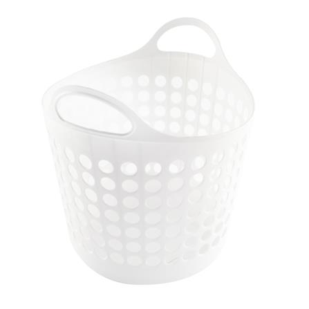 ROUND LAUNDRY BASKET PIONEER 86100014 WHITE
