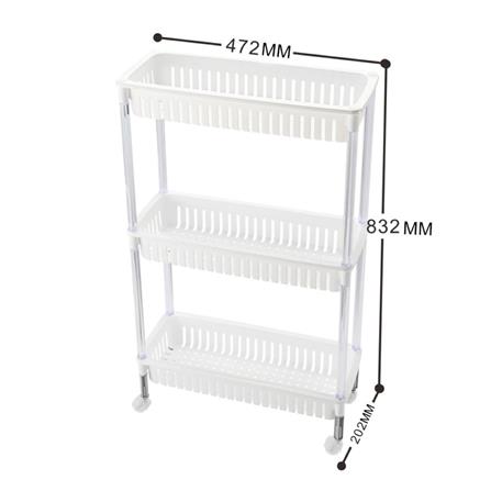 KEYWAY PLASTIC SHELF AP383 W48XD20XH84 CM WHITE