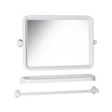 BATH TIME MIRROR SET 3IN1 1406BT RECTANGLE SHAPE WHITE H34XW56XD3 CM