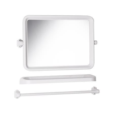 BATH TIME MIRROR SET 3IN1 1406BT RECTANGLE SHAPE WHITE H34XW56XD3 CM