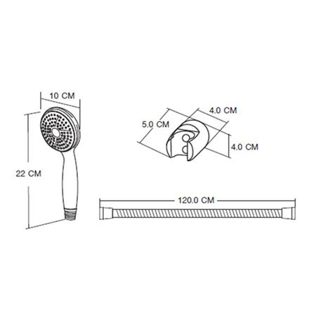 MOYA HAND SHOWER SET MOYA BT-9153 CHROME