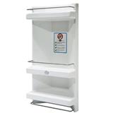 QUEEN 3-TIER CORNER SHELF SH-CAB-C03-WT WHITE (H60XW30XD14 CM)