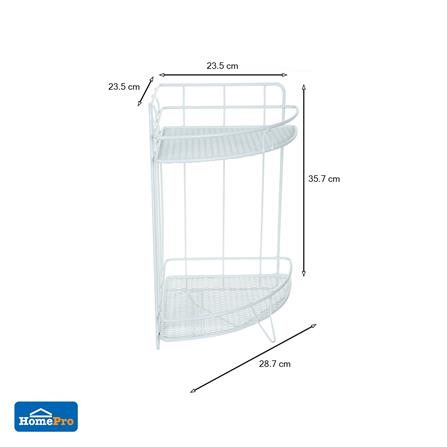 MOYA BATHROOM RACK SHELE 2TIER 7132E WHITE