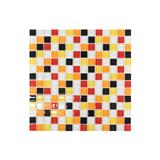 TARA GLASS MOSAIC TILE 30X30X0.4CM MIXED CHILLI