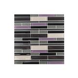 TARA GLASS MOSAIC TILE 30X30CM STRIPS PURPLE