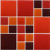 GLASCERA GLASS MOSAIC 30X30CM PUZZLE RED